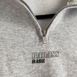 Gently worn ‘Badass Babe’ sweatshirt size M